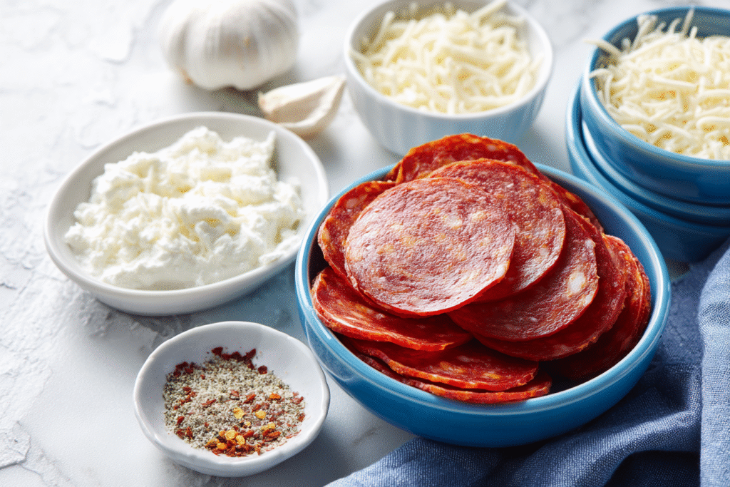 Keto Pepperoni Cream Cheese Bites