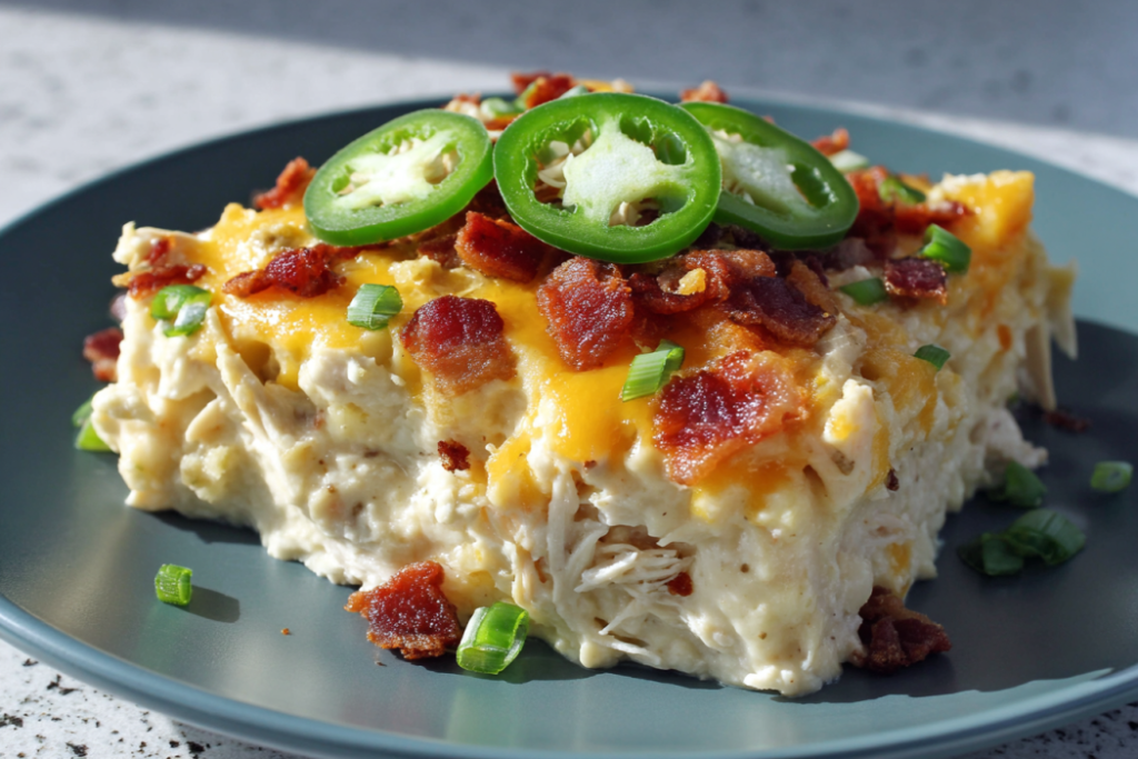 Jalapeno Popper Chicken Casserole dinner