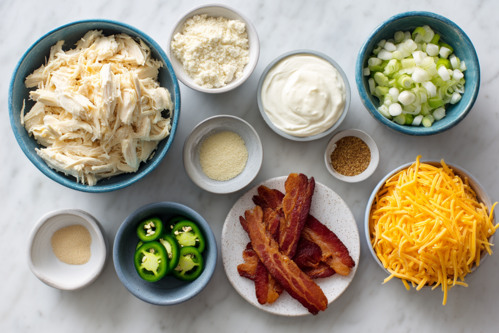 Jalapeno Popper Chicken Casserole ingredients