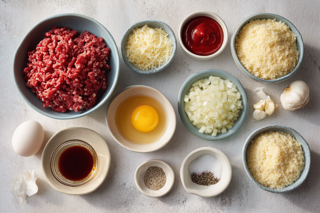 Keto Mini Meatloafs ingredients