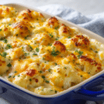 Cheesy Cauliflower Chicken Bake