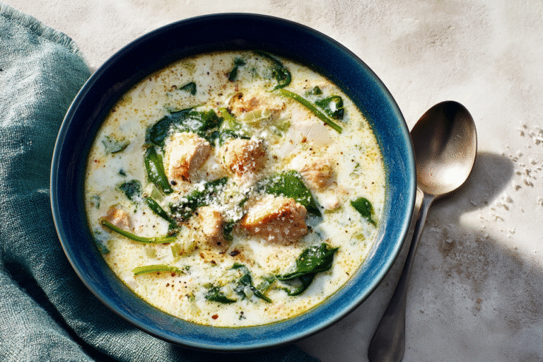 Creamy Chicken and Spinach Soup
