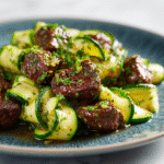 Garlic Butter Steak Bites with Zucchini