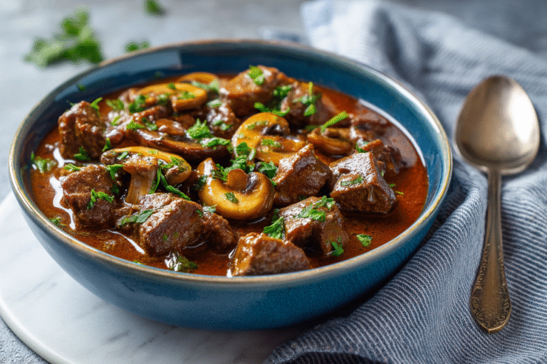 Keto Beef and Mushroom Stew