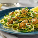 Zucchini Noodles with Garlic Butter Chicken