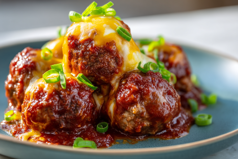 Cheesy Taco Meatball Skillet recipe