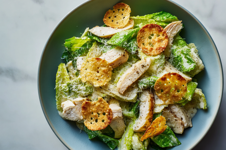 Keto Caesar Salad with Parmesan Crisps recipe